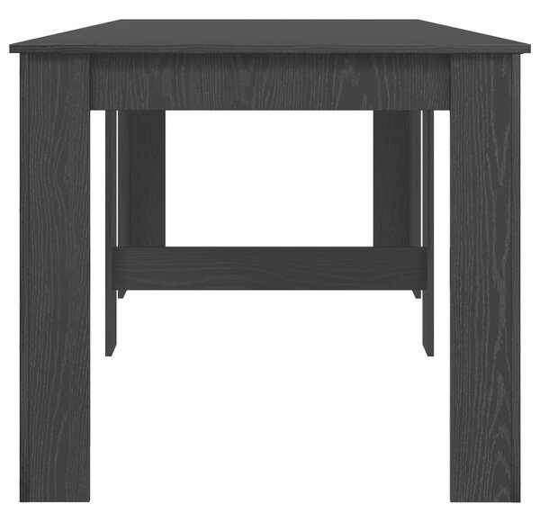 VidaXL Étkezőasztal 240 x 85 x 75 cm Szerelt Fa Fekete Tölgy