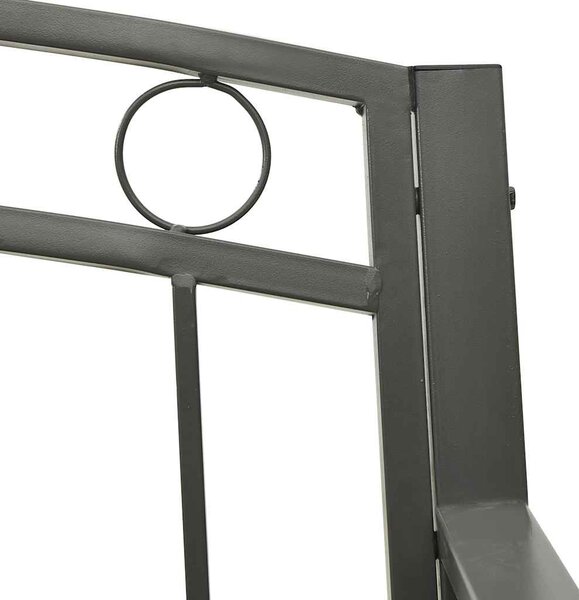 Szürke kerti pad asztallal 120 cm