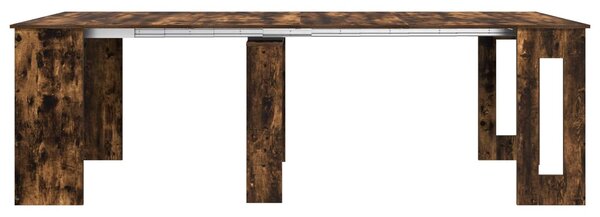 VidaXL Étkezőasztal 240 x 85 x 75 cm Szerelt Fa Füstös Tölgy
