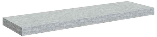 4 db betonszürke MDF lebegő fali polc 80 x 23,5 x 3,8 cm