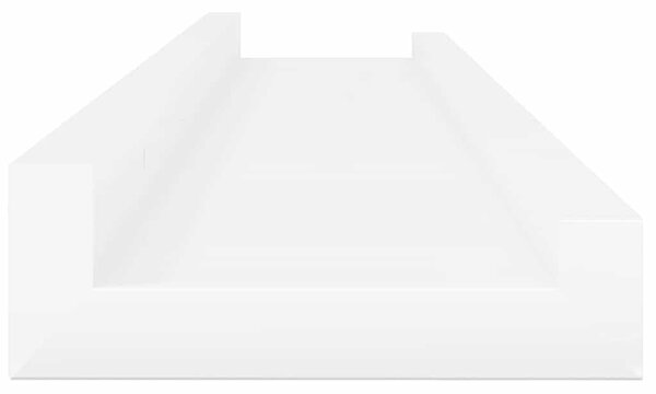 2 db magasfényű fehér fali polc 60 x 9 x 3 cm