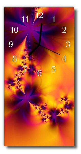 Téglalap alakú üvegóra Virág színe absztrakció 30x60