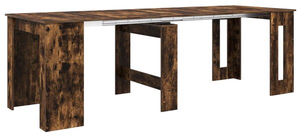 VidaXL Étkezőasztal 240 x 85 x 75 cm Szerelt Fa Füstös Tölgy