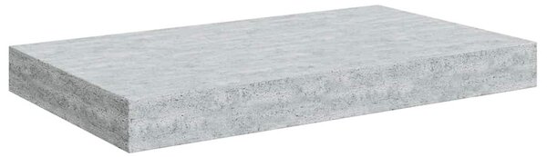 2 db betonszürke MDF lebegő fali polc 40 x 23 x 3,8 cm