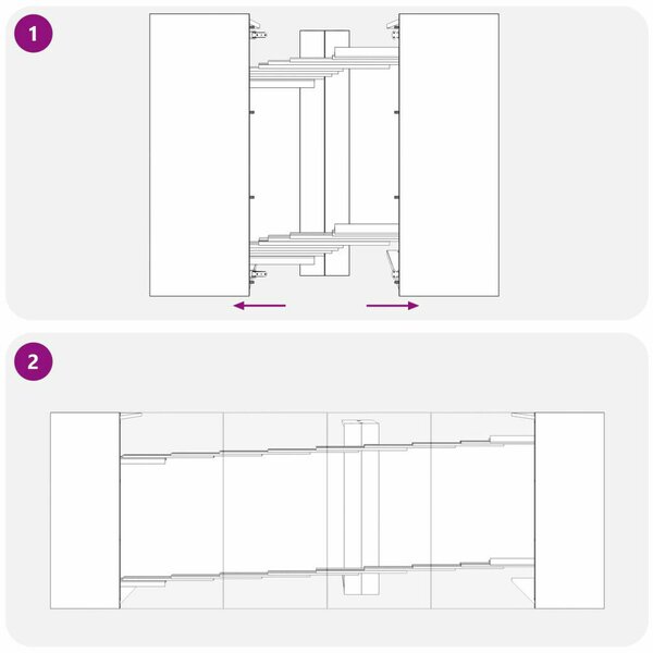 VidaXL Étkezőasztal 240 x 85 x 75 cm Szerelt Fa Füstös Tölgy