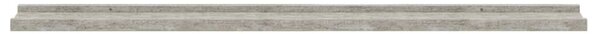 4 db betonszürke fali polc 100 x 9 x 3 cm