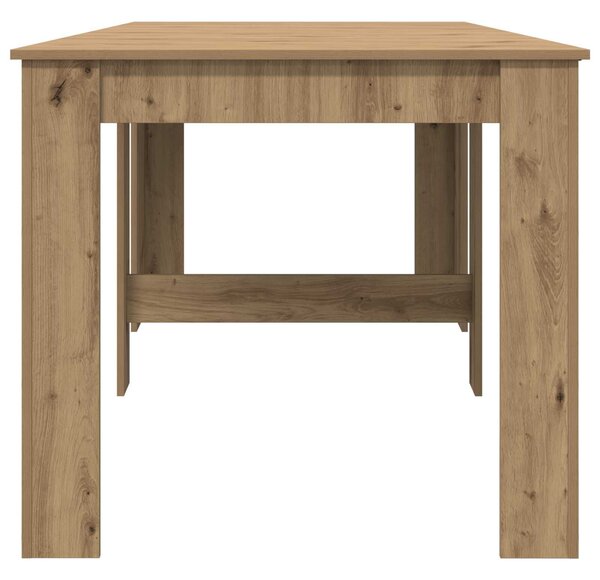 VidaXL Étkezőasztal 240 x 85 x 75 cm Szerelt Fa Kézműves Tölgy