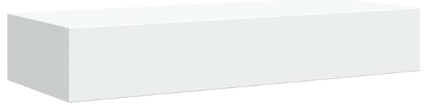2 db fehér MDF falra szerelhető fiókos polc 60 x 23,5 x 10 cm