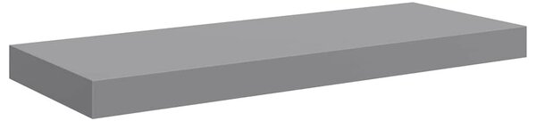 2 db szürke MDF fali polc 60 x 23,5 x 3,8 cm