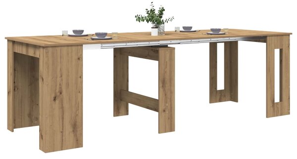 VidaXL Étkezőasztal 240 x 85 x 75 cm Szerelt Fa Kézműves Tölgy