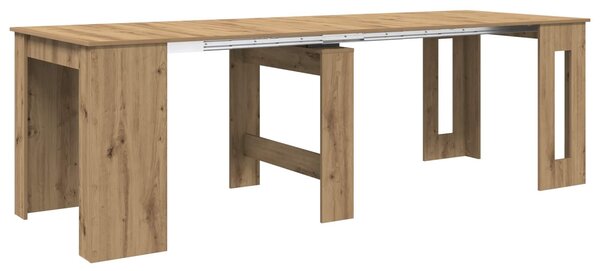 VidaXL Étkezőasztal 240 x 85 x 75 cm Szerelt Fa Kézműves Tölgy