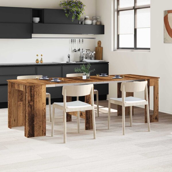 VidaXL Étkezőasztal 240 x 85 x 75 cm Szerelt Fa Antik Fa Négyszögletes