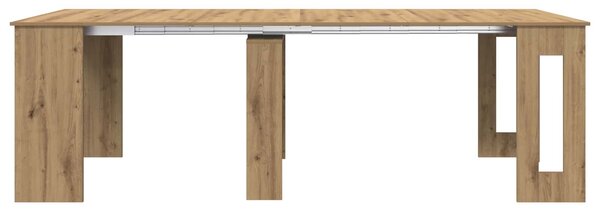 VidaXL Étkezőasztal 240 x 85 x 75 cm Szerelt Fa Kézműves Tölgy