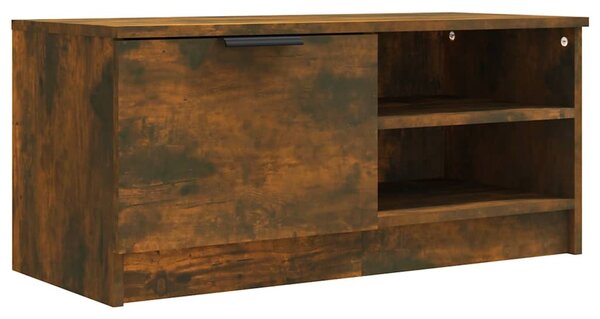 2 db füstös tölgy színű szerelt fa TV-szekrény 80x35x36,5 cm