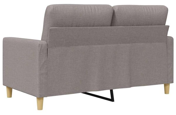 Kétszemélyes fekete szövetkanapé 120 cm