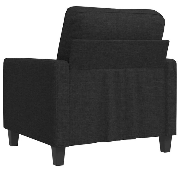 Fekete szövet kanapéfotel 60 cm