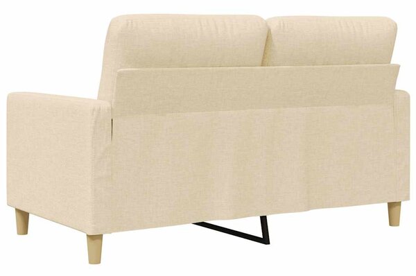 Kétszemélyes krémszínű szövetkanapé 120 cm