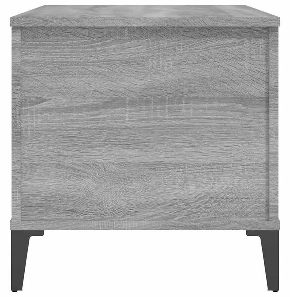 Szürke sonoma színű szerelt fa dohányzóasztal 90x44,5x45 cm