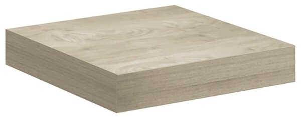 4 db tölgyszínű MDF lebegő fali polc 23 x 23,5 x 3,8 cm