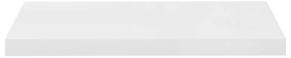 Magasfényű fehér MDF lebegő fali polc 60 x 23,5 x 3,8 cm