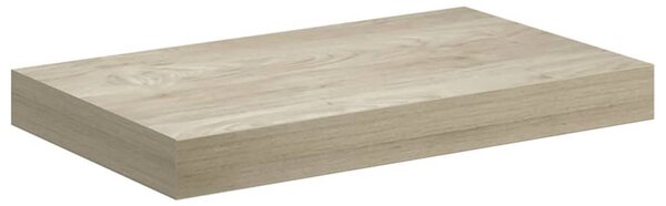 4 db tölgyszínű MDF lebegő fali polc 40 x 23,5 x 3,8 cm