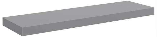 4 db szürke MDF lebegő fali polc 80 x 23,5 x 3,8 cm