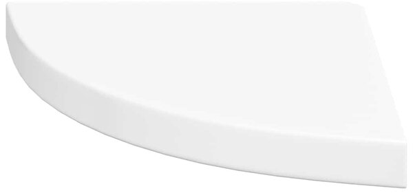 323909 Floating Corner Shelves 4 pcs High Gloss White 35x35x3,8 cm MDF
