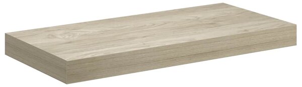 2 db tölgyszínű MDF lebegő fali polc 50 x 23,5 x 3,8 cm