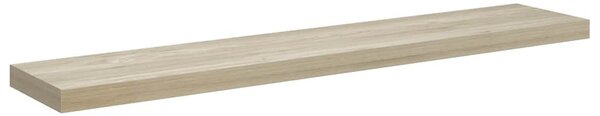 4 db tölgyszínű MDF lebegő fali polc 120 x 23,5 x 3,8 cm
