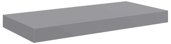 2 db szürke MDF fali polc 50 x 23,5 x 3,8 cm