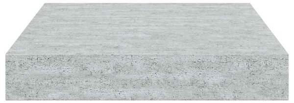 Betonszürke MDF lebegő fali polc 23 x 23,5 x 3,8 cm