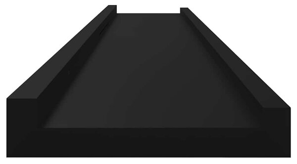 2 db fekete fali polc 115 x 9 x 3 cm