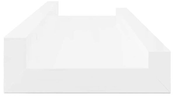 4 db magasfényű fehér fali polc 40 x 9 x 3 cm