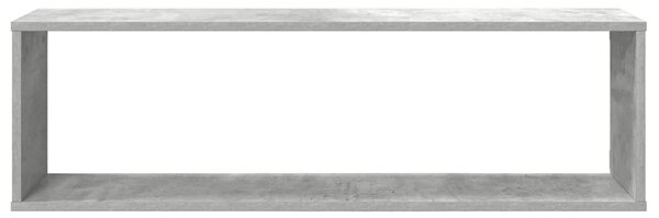 2 db betonszürke szerelt fa fali polc 100 x 15 x 30 cm