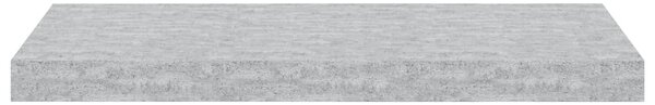 Betonszürke MDF lebegő fali polc 60 x 23,5 x 3,8 cm