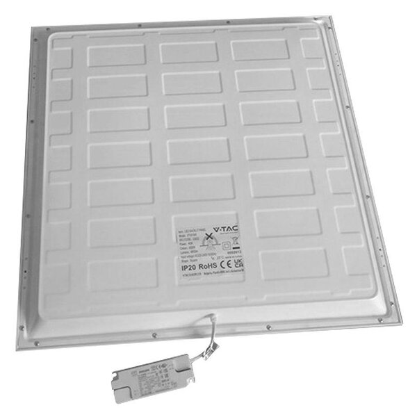 V-TAC süllyeszthető LED panel hideg fehér 40W 60 x 60cm, Philips tápegységgel - SKU 23823