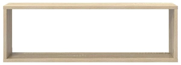 2 db sonoma tölgy színű szerelt fa fali polc 80 x 15 x 26,5 cm