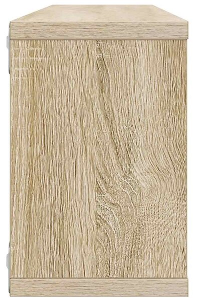 2 db sonoma tölgy szerelt fa négyszögű fali polc 60x15x23 cm
