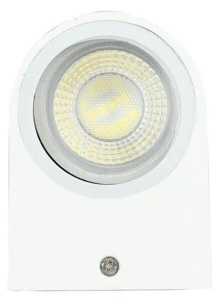 V-TAC kültéri, kerek, fehér fali lámpa, 2xGU10 foglalattal - SKU 7542
