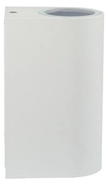 V-TAC kültéri, kerek, fehér fali lámpa, 2xGU10 foglalattal - SKU 7542