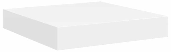 2 db fehér MDF lebegő fali polc 23 x 23,5 x 3,8 cm