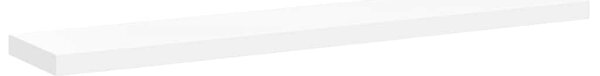 4 db fehér MDF lebegő fali polc 120 x 23,5 x 3,8 cm