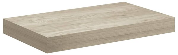 2 db tölgyszínű MDF lebegő fali polc 40 x 23,5 x 3,8 cm