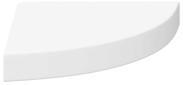 Fehér MDF lebegő sarokpolc 25 x 25 x 3,8 cm