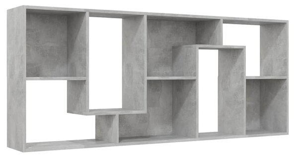 Betonszürke szerelt fa könyvszekrény 67 x 24 x 161 cm