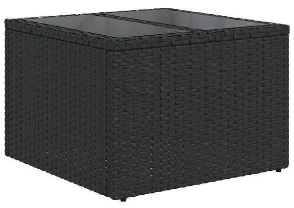 VidaXL Polyrattan Kerti Ülőgarnitúra - 7 részes - Fekete