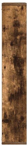 Füstös tölgy színű szerelt fa fali polc 36 x 16 x 90 cm