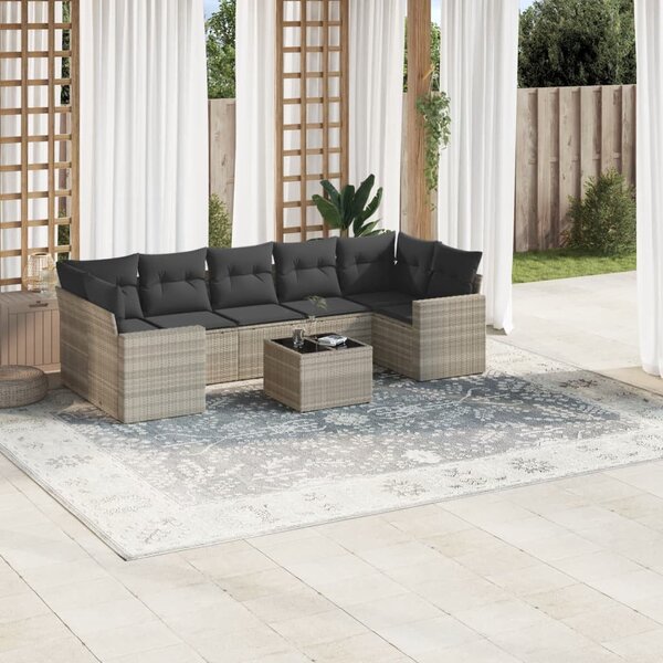 VidaXL Polyrattan Kerti Ülőgarnitúra - 8 részes