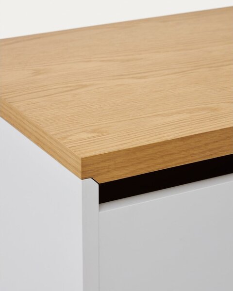 Natúr színű tárolóláda tölgyfa dekorral 60x35 cm Abilen – Kave Home