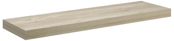 2 db tölgyszínű MDF lebegő fali polc 80 x 23,5 x 3,8 cm